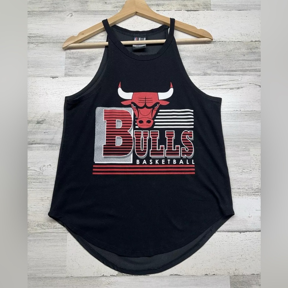 Chicago Bulls NBA Basketball Womens Small Mesh Back‎ High Neck Tank Top